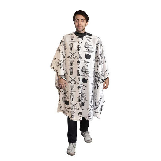 White Smoke BaBylissPRO  Barber Motif Cutting Cape