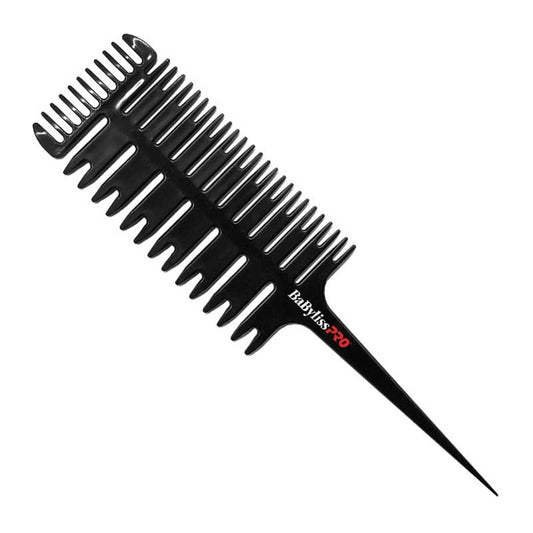 White Smoke BaBylissPRO  Color Comb with Plastic Pintail Black