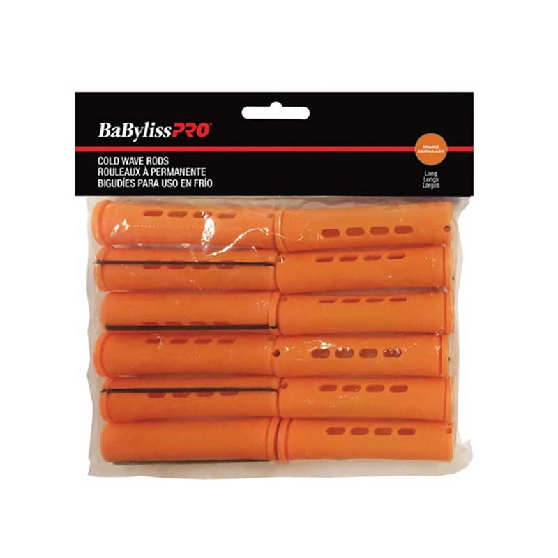 Black BaBylissPRO  Cold Wave Rods  Jumbo  Orange  12/bag