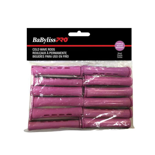 Black BaBylissPRO  Cold Wave Rods  Jumbo(S)  Purple  12/bag