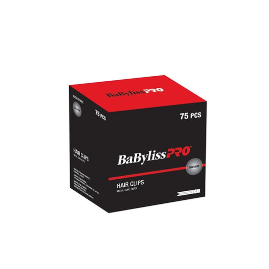 Black BaBylissPRO  Metal Curl Clips  Double Prong  75/box