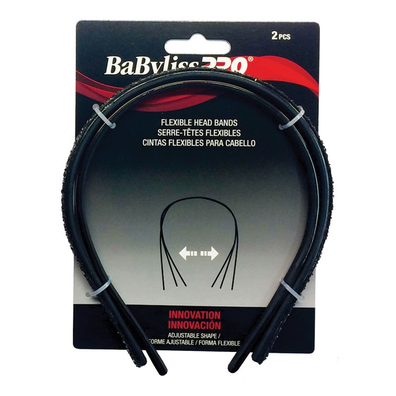 White Smoke BaBylissPRO  Painless Adjustable Headbands  2pc  Brown