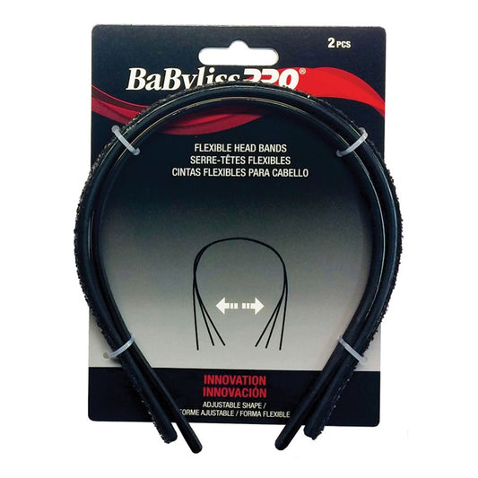 White Smoke BaBylissPRO  Painless Adjustable Headbands  2pc  Brown