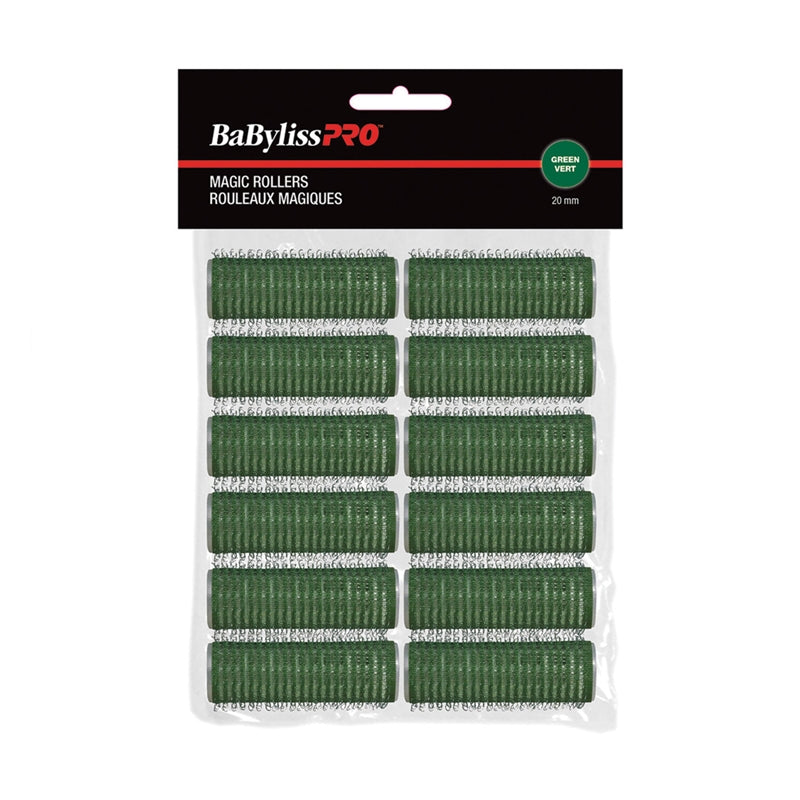 Dark Slate Gray BaBylissPRO  Velcro Rollers  Green  20mm  12/bag