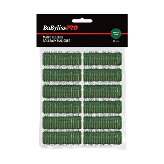 Dark Slate Gray BaBylissPRO  Velcro Rollers  Green  20mm  12/bag