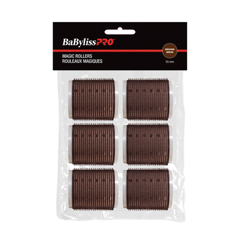 Lavender BaBylissPRO  Velcro Rollers  Brown  55mm  6/bag