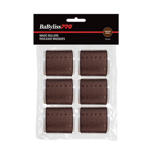 Lavender BaBylissPRO  Velcro Rollers  Brown  55mm  6/bag