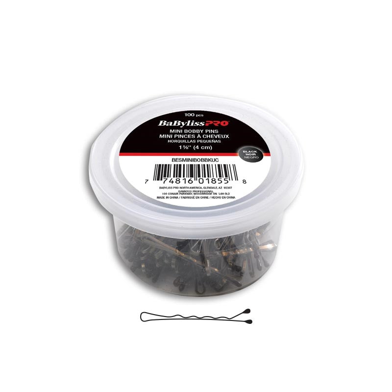 White Smoke BaBylissPRO  1 5/8 Mini Crimped  Black  100pcs