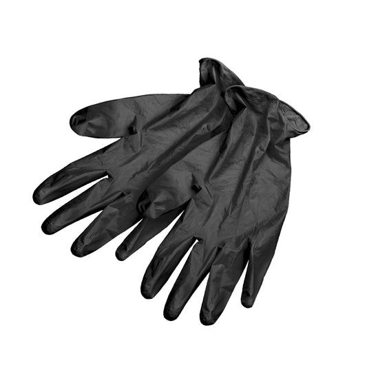 White Smoke BaBylissPRO  Disposable Nitrile Gloves Black  XLarge 100pk