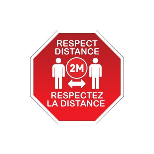 White Smoke BaBylissPRO  Floor Signage  Respect Distance