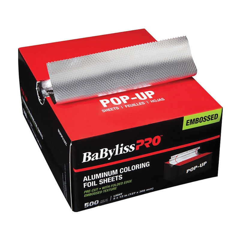 White Smoke BaBylissPRO  Rough PopUp Coloring Foil  5x8  500/pc