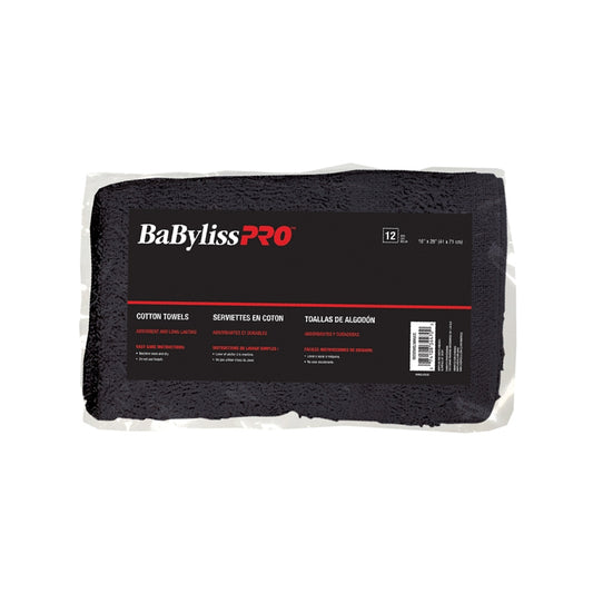Dark Slate Gray BaBylissPRO  100% Cotton Towels  Black  12/bag