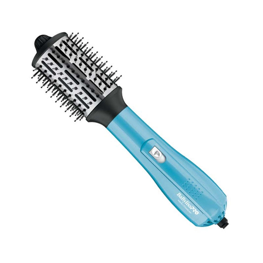 White Smoke BaBylissPRO  Nano Oval Ionic Hot Air Brush  3in Blue