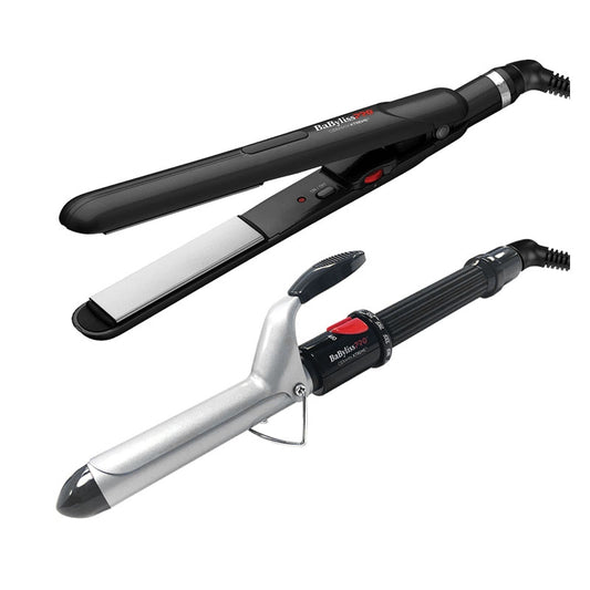 White Smoke BaBylissPRO  Ceramic Straighten & Curl Combo