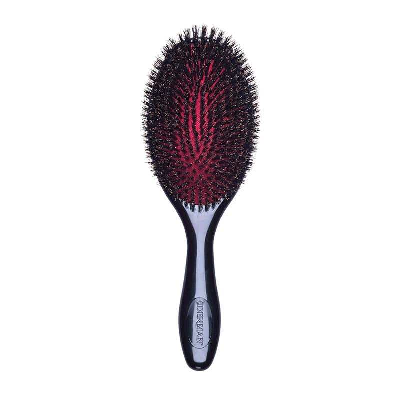 White Smoke Denman  Boar Bristle Cushion Brush
