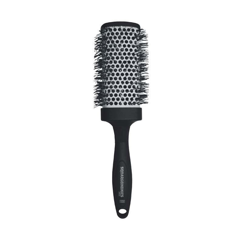 White Smoke Denman  Squargonomics Vented Brushes Silver  55mm
