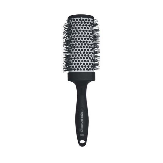 White Smoke Denman  Squargonomics Vented Brushes Silver  55mm