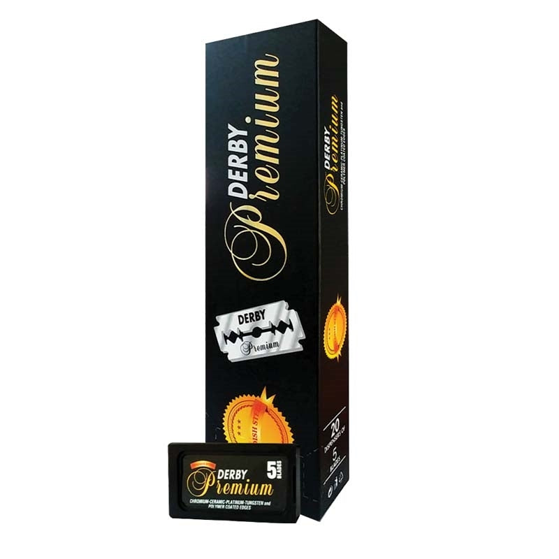 White Smoke Derby  Premium Double Edge Razor Blades  100/ctn  Black