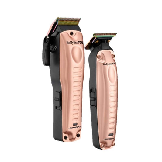 White Smoke BaBylissPRO  LOPROFX Clipper and Trimmer Set  Rose Gold