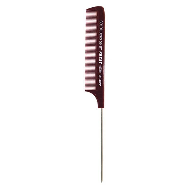 White Smoke Krest  Goldilocks Pin Tail Comb  Metal