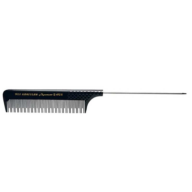 White Smoke Hercules  Stainless Tail Comb  Half Tooth Pattern  9