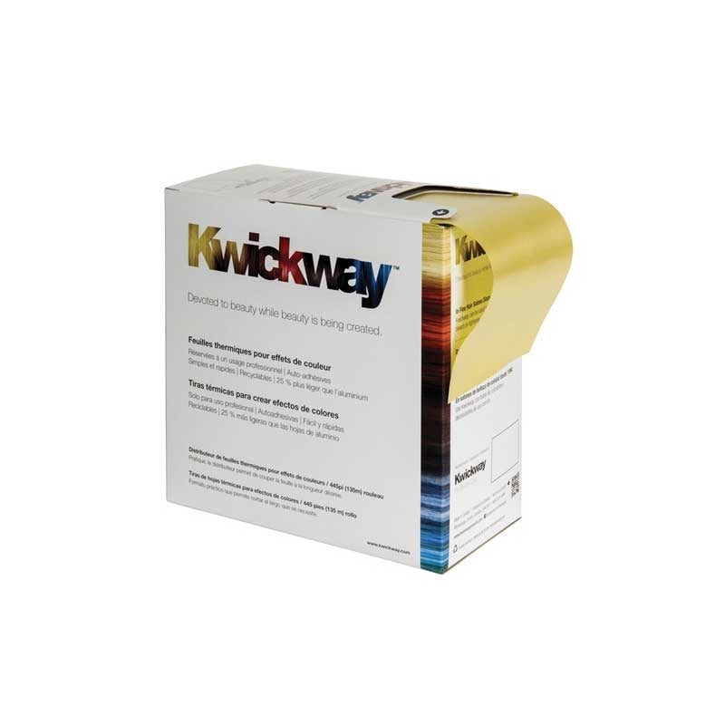 White Smoke Kwickway  Strips Roll Dispenser  445x3.75  #00009 Gold