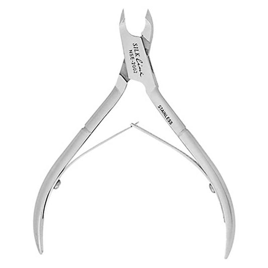 White Smoke Silkline  Quarter Jaw Cuticle Nipper  2.5mm Blade  4in