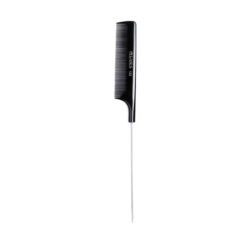 White Smoke Pegasus  Metal Pin Tail Comb  9.75in