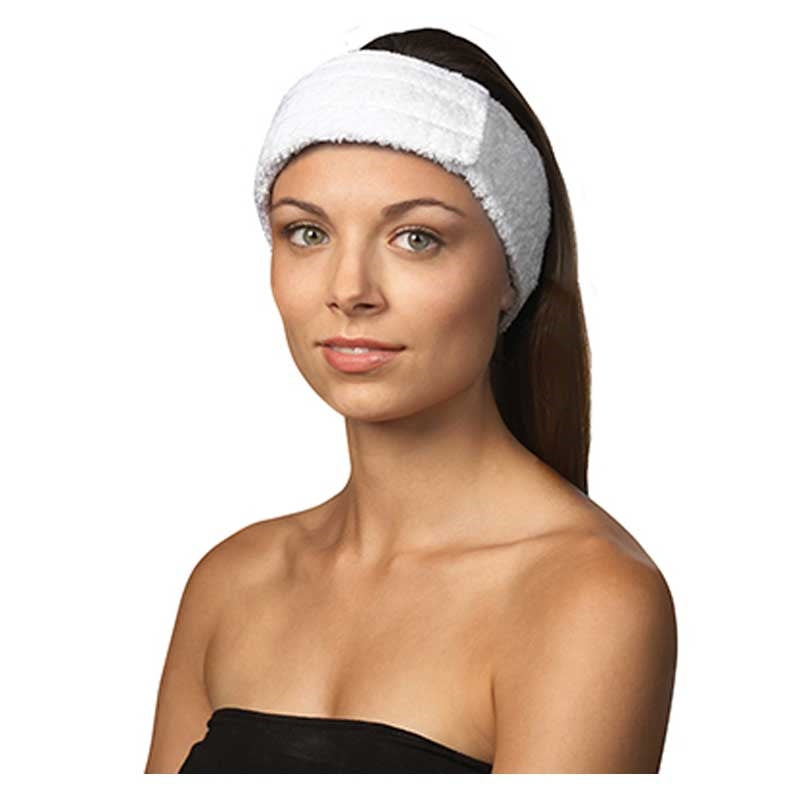 White Smoke Silkline  Adjustable Spa Headband  29x2.5  White