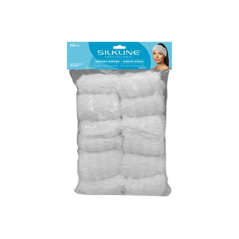 Gray Silkline  Disposable Headbands  100/Bag