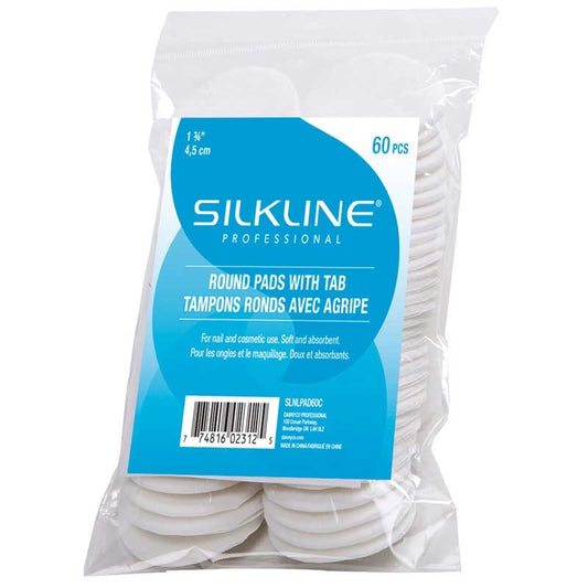 White Smoke Silkline  Round Pads with Tab  60/bag