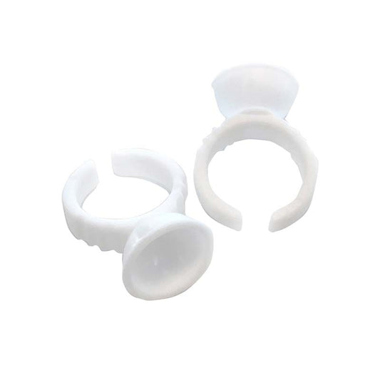 White Smoke Silkline  Disposable Lash Glue Rings  100/bag