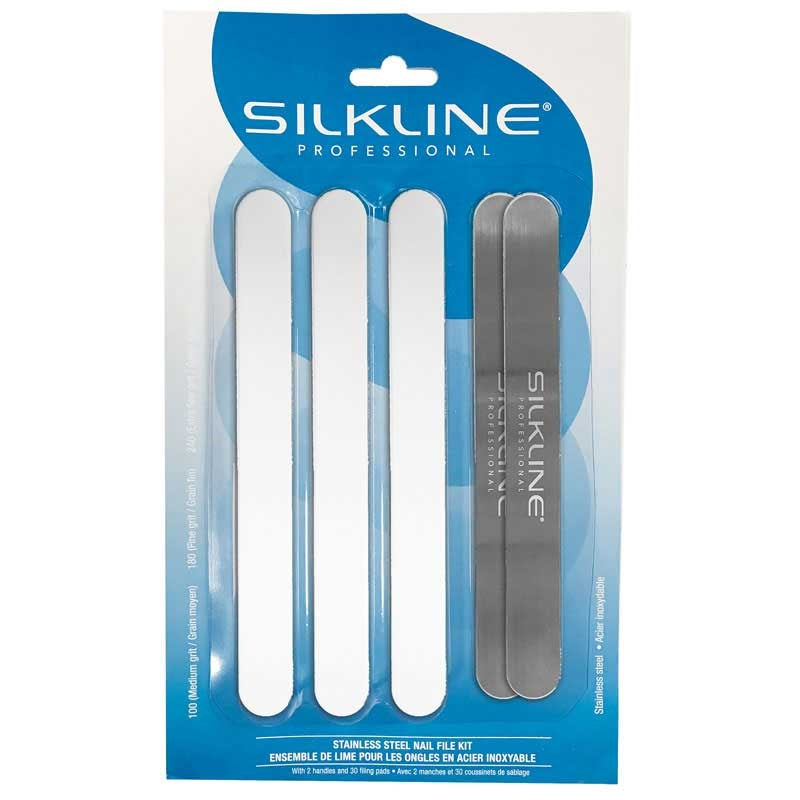 White Smoke Silkline  Stainless Steel Nail File Kit