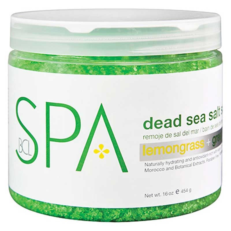 White Smoke BCL Spa  Lemongrass Green Tea Salt Soak  16oz