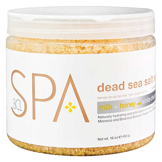 White Smoke BCL Spa  Milk Honey White Chocolate Salt Soak 16oz