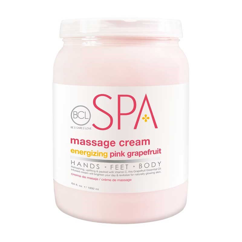 White Smoke BCL Spa  Pink Grapefruit Massage Cream  64oz
