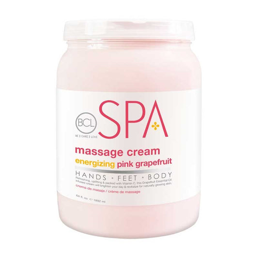 White Smoke BCL Spa  Pink Grapefruit Massage Cream  64oz
