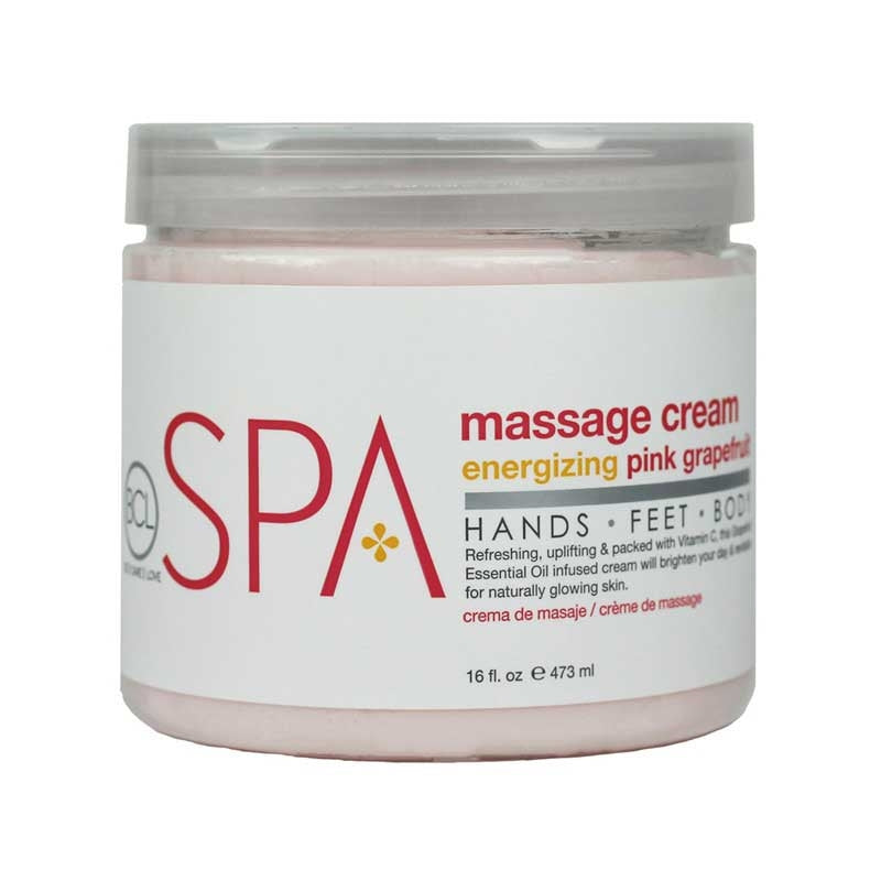 Light Gray BCL Spa  Pink Grapefruit Massage Cream  16oz