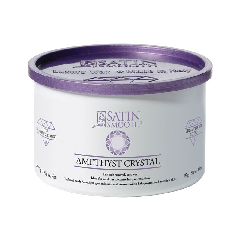 White Smoke Satin Smooth  Amethyst Crystal Wax