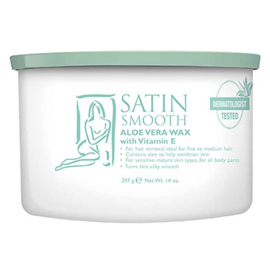 White Smoke Satin Smooth  Aloe Vera Cream Wax  14oz