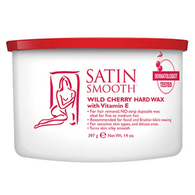 White Smoke Satin Smooth  Wild Cherry Hard Wax  14oz