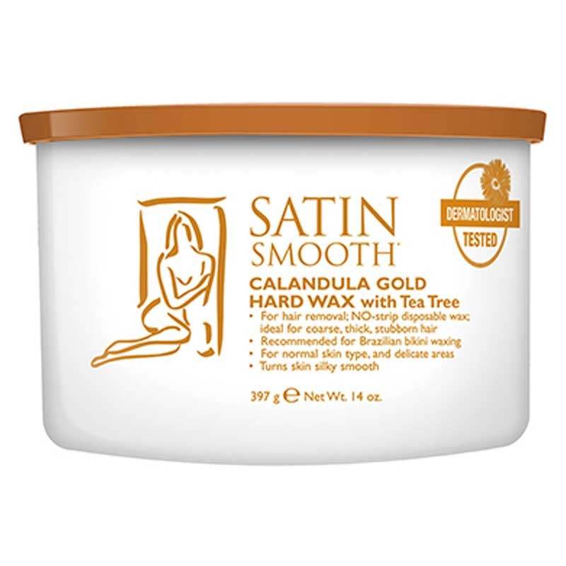 White Smoke Satin Smooth  Calendula Gold Hard Wax  14oz