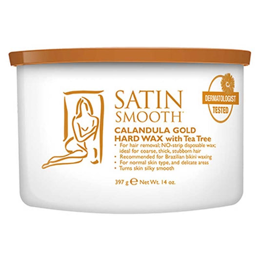 White Smoke Satin Smooth  Calendula Gold Hard Wax  14oz
