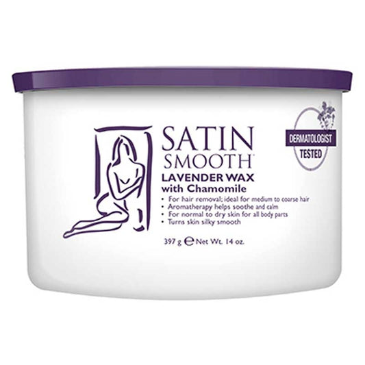 White Smoke Satin Smooth  Lavender & Chamomile Cream Wax  14oz