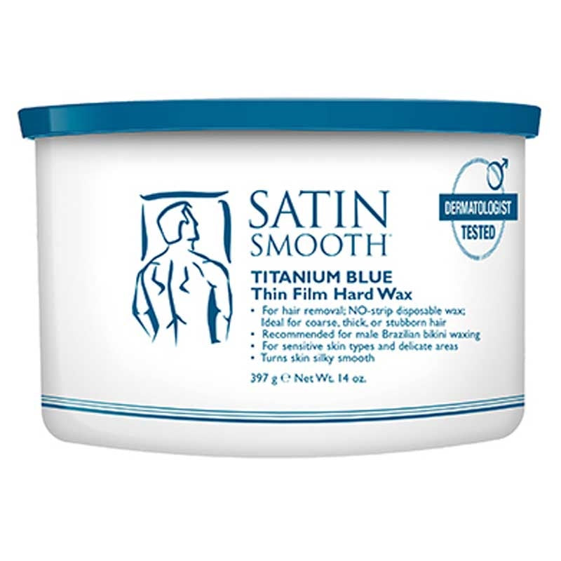 White Smoke Satin Smooth  Titanium Blue Hard Wax  14oz