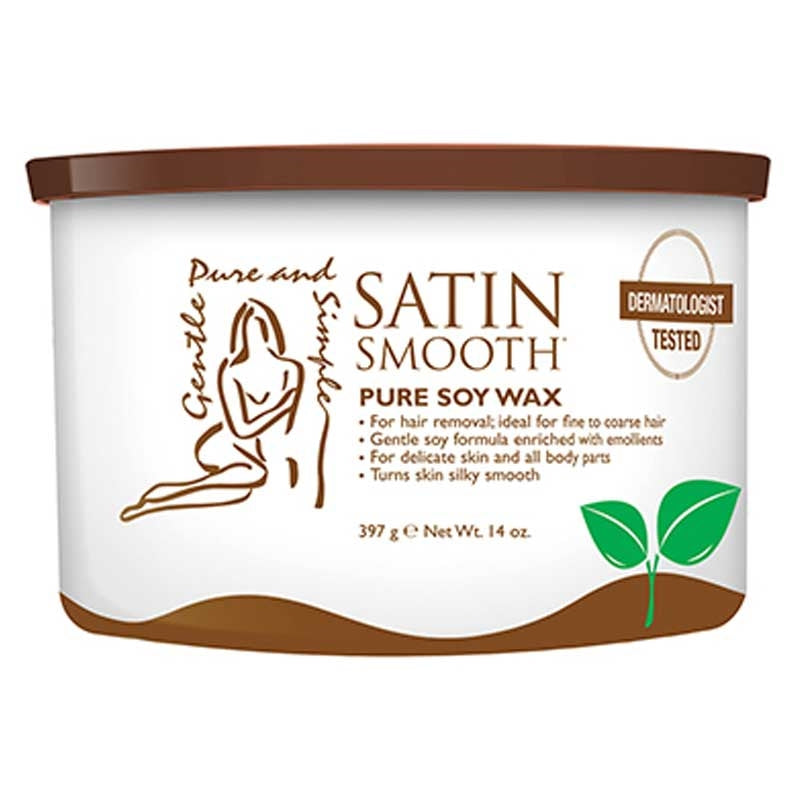 White Smoke Satin Smooth  Organic Soy Depilatory Wax  14oz