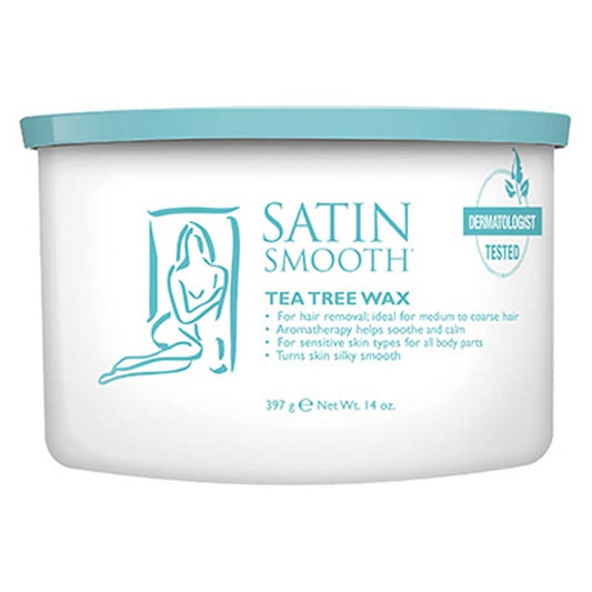White Smoke Satin Smooth  Tea Tree Wax  14oz