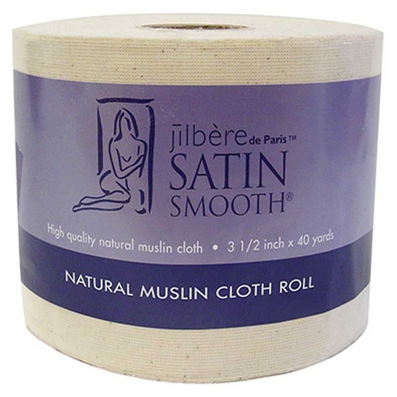 White Smoke Satin Smooth  Natural Muslin Epilating Roll  3.5x120
