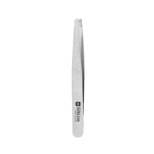 Light Gray Silkline  Slanted Tip Tweezer