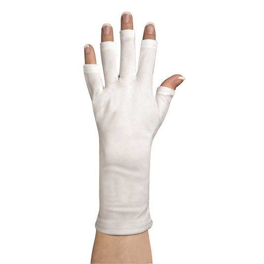 White Smoke Silkline  AntiUV Washable Glove  Small